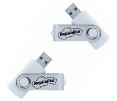 USB kľúč 32GB REPUBLIKA biely