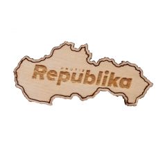 Odznak REPUBLIKA - drevený vyrezávaný