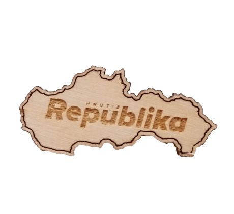 Odznak REPUBLIKA - drevený vyrezávaný