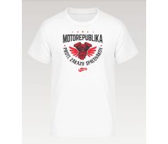 Pánske biele tričko MOTOREPUBLIKA