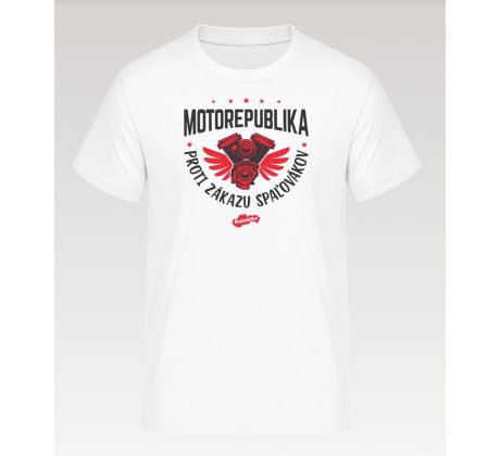 Pánske biele tričko MOTOREPUBLIKA